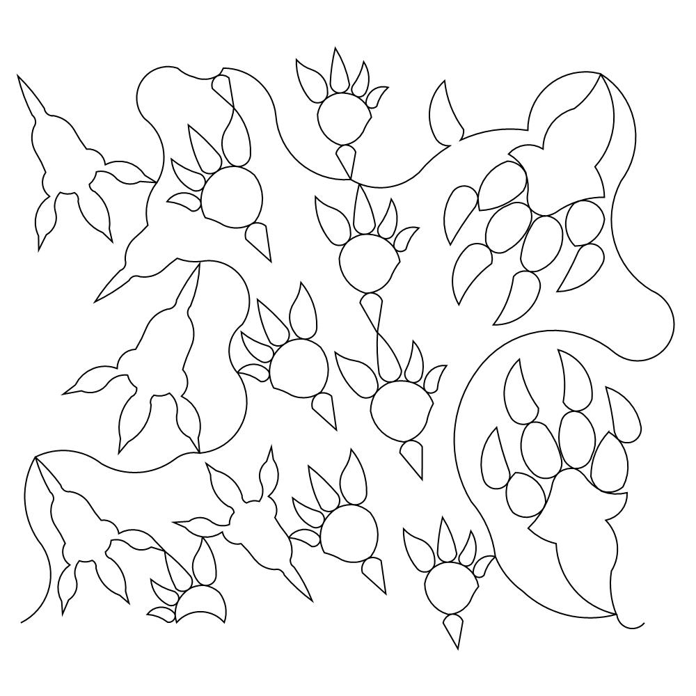 dinosaur tracks pano Sweet Dreams Quilt Studio